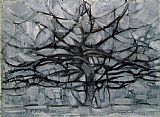 Piet Mondrian Gray Tree painting